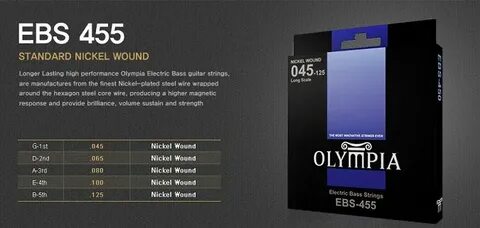 OLYMPIA EBS455 (045-125) Струны д/бас гитары, 5 ст EBS455