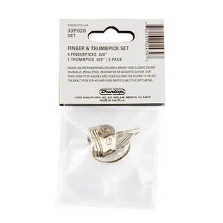 Dunlop 33P.020 Nickel Silver Медиаторы на палец 5ш 33P.020